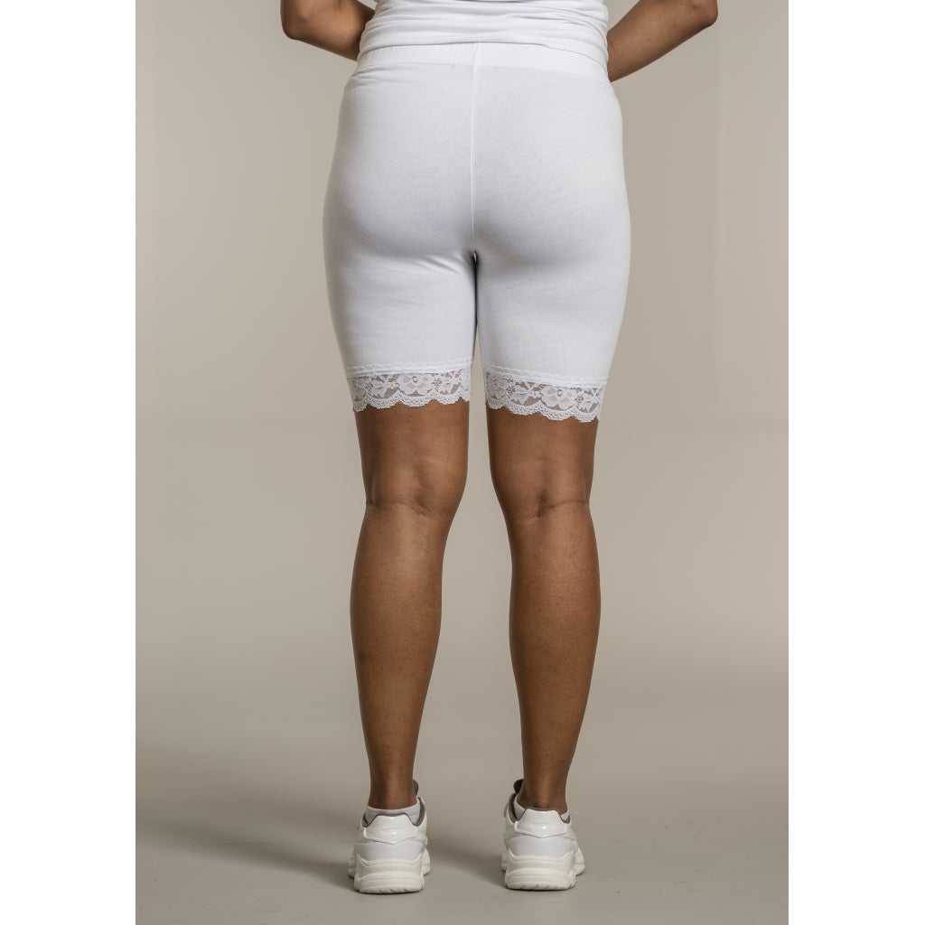 Sandgaard Cykelshorts med blonder Biker Shorts White