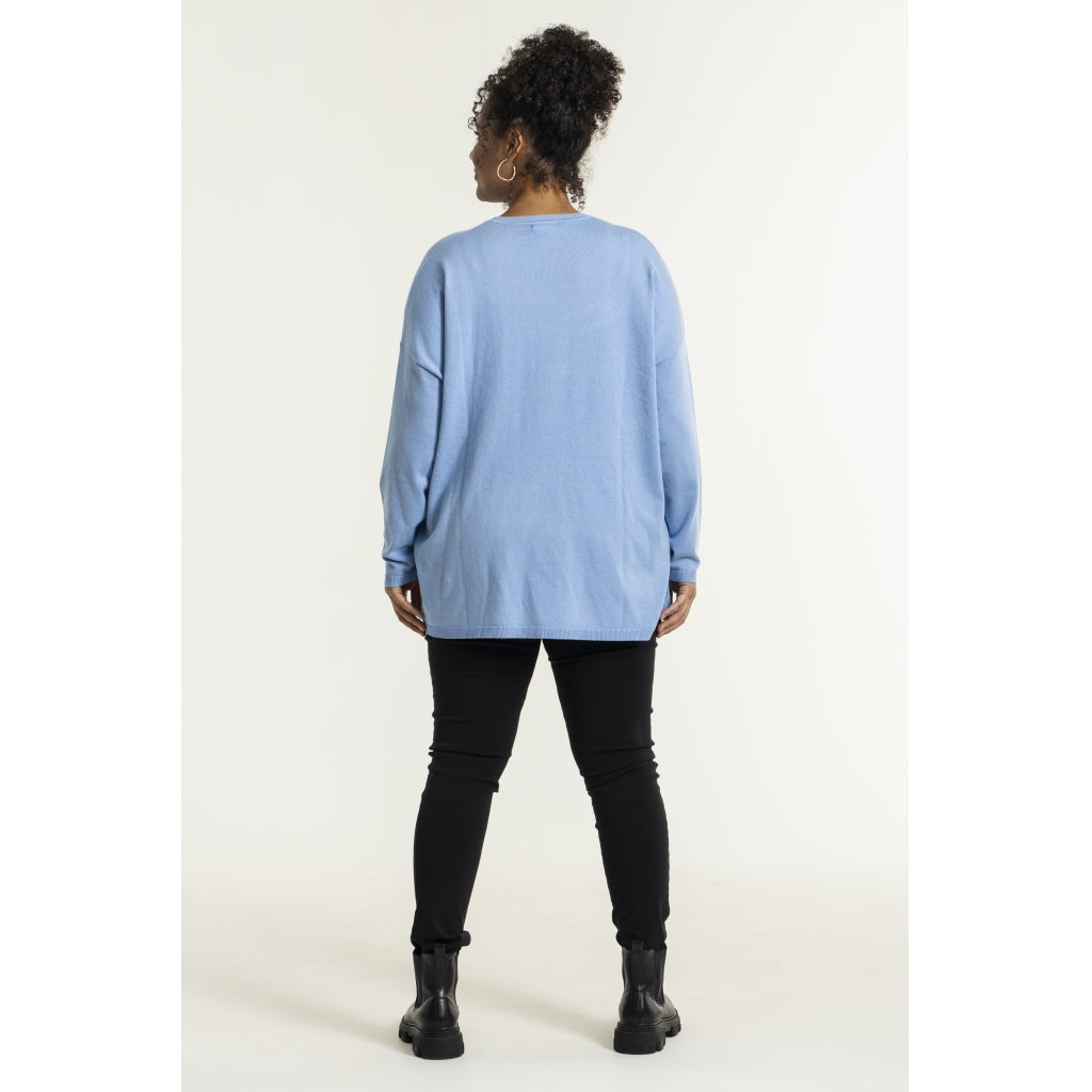 Sandgaard Strikket langærmet bluse Blouse light Blue