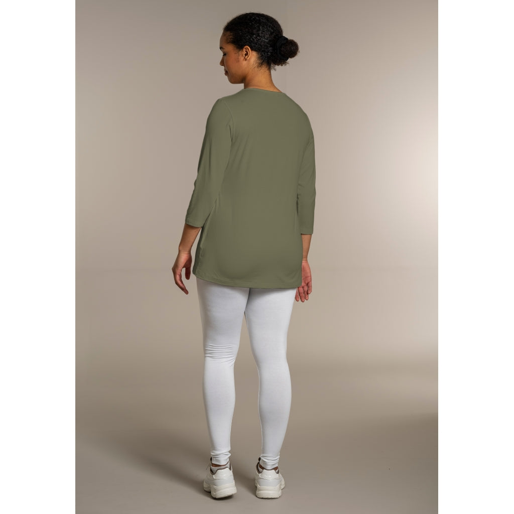 Sandgaard T-shirt med 3/4 ærmer T-Shirt Army Green