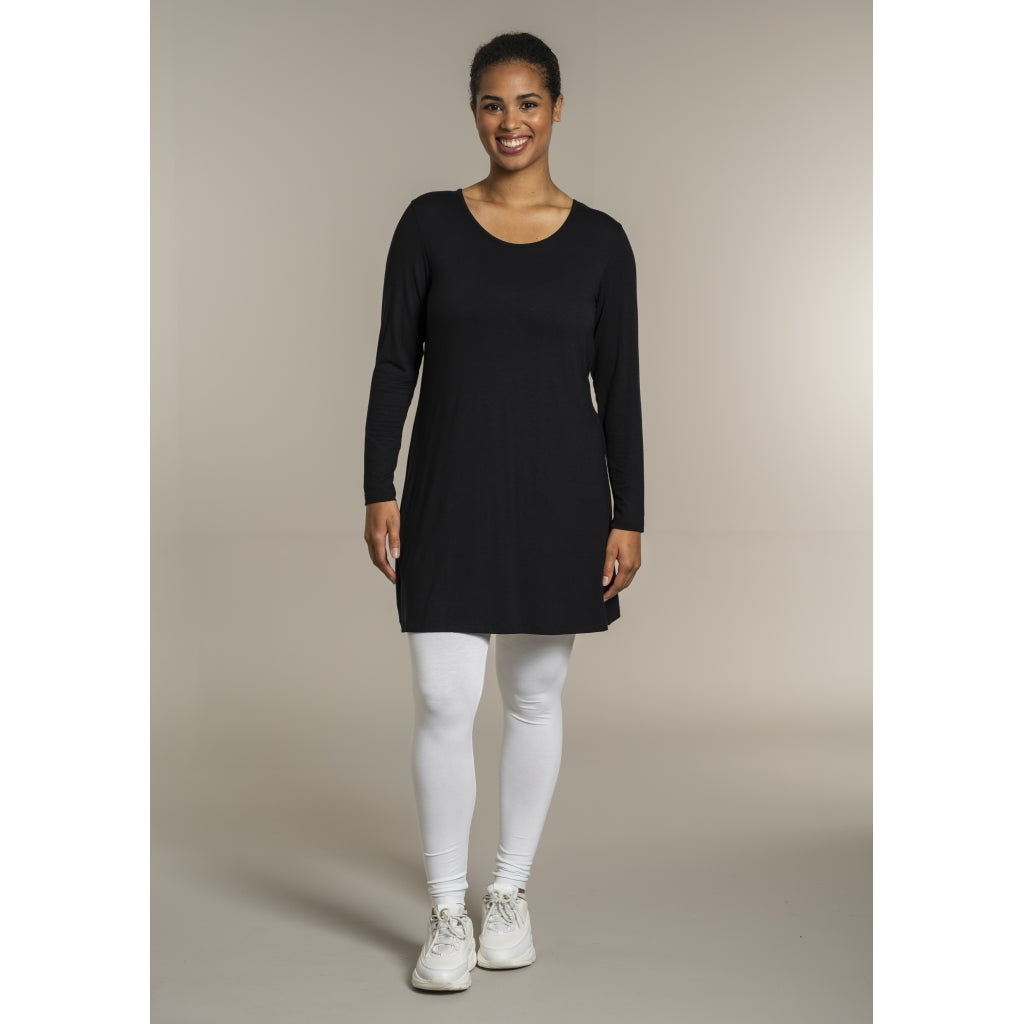 Sandgaard A-shape bluse med lange ærmer T-Shirt Black