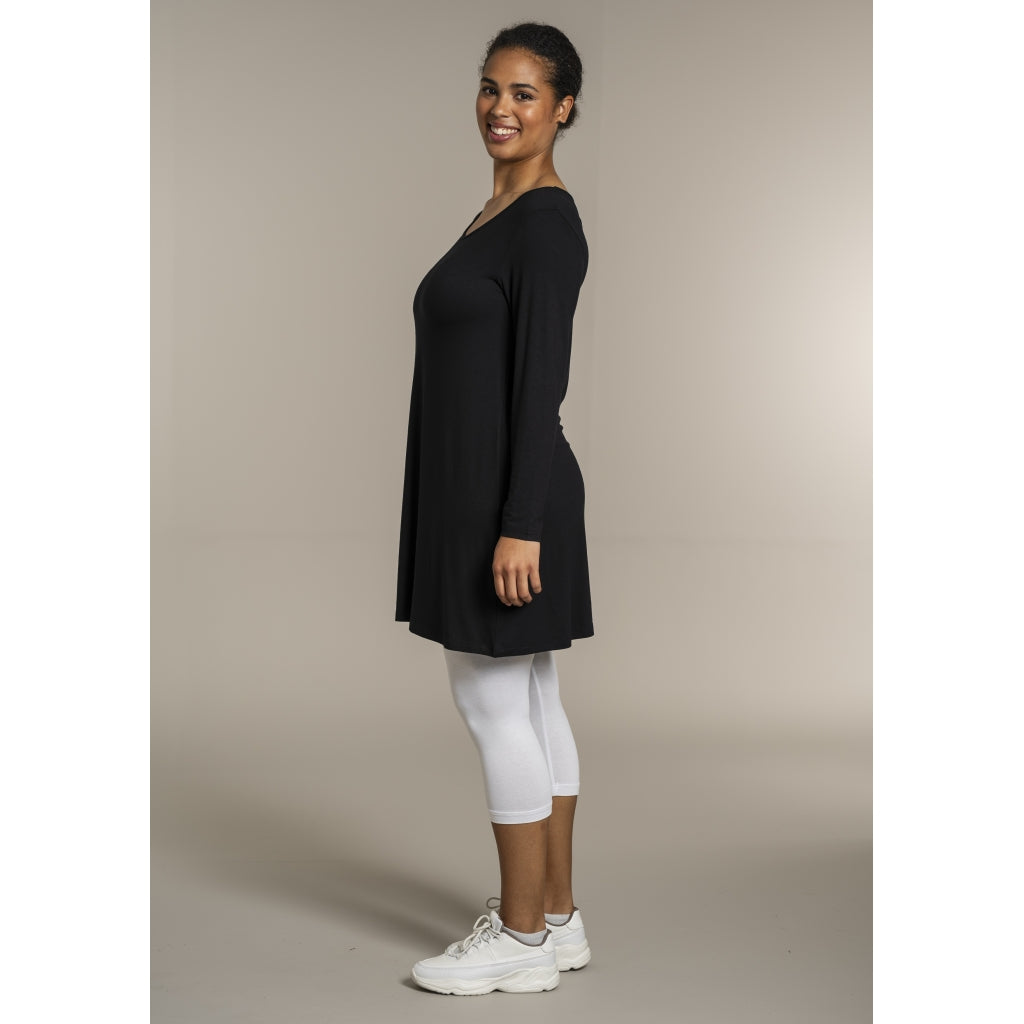 Sandgaard A-shape bluse med lange ærmer T-Shirt Black