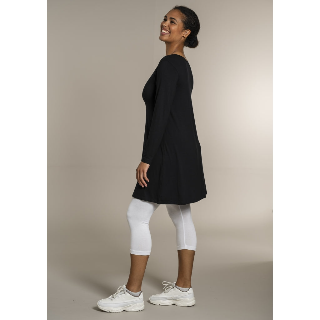 Sandgaard A-shape bluse med lange ærmer T-Shirt Black