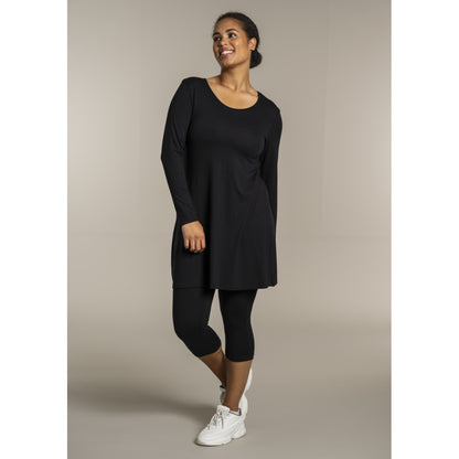 Sandgaard A-shape bluse med lange ærmer T-Shirt Black
