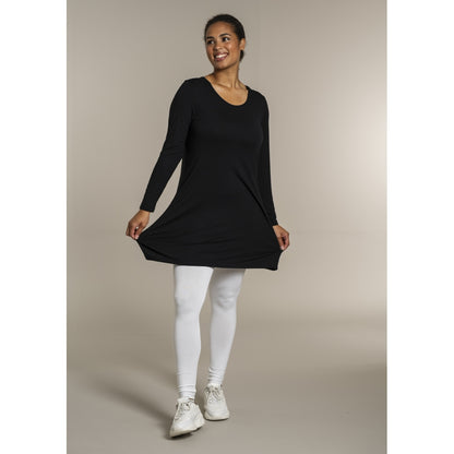 Sandgaard A-shape bluse med lange ærmer T-Shirt Black