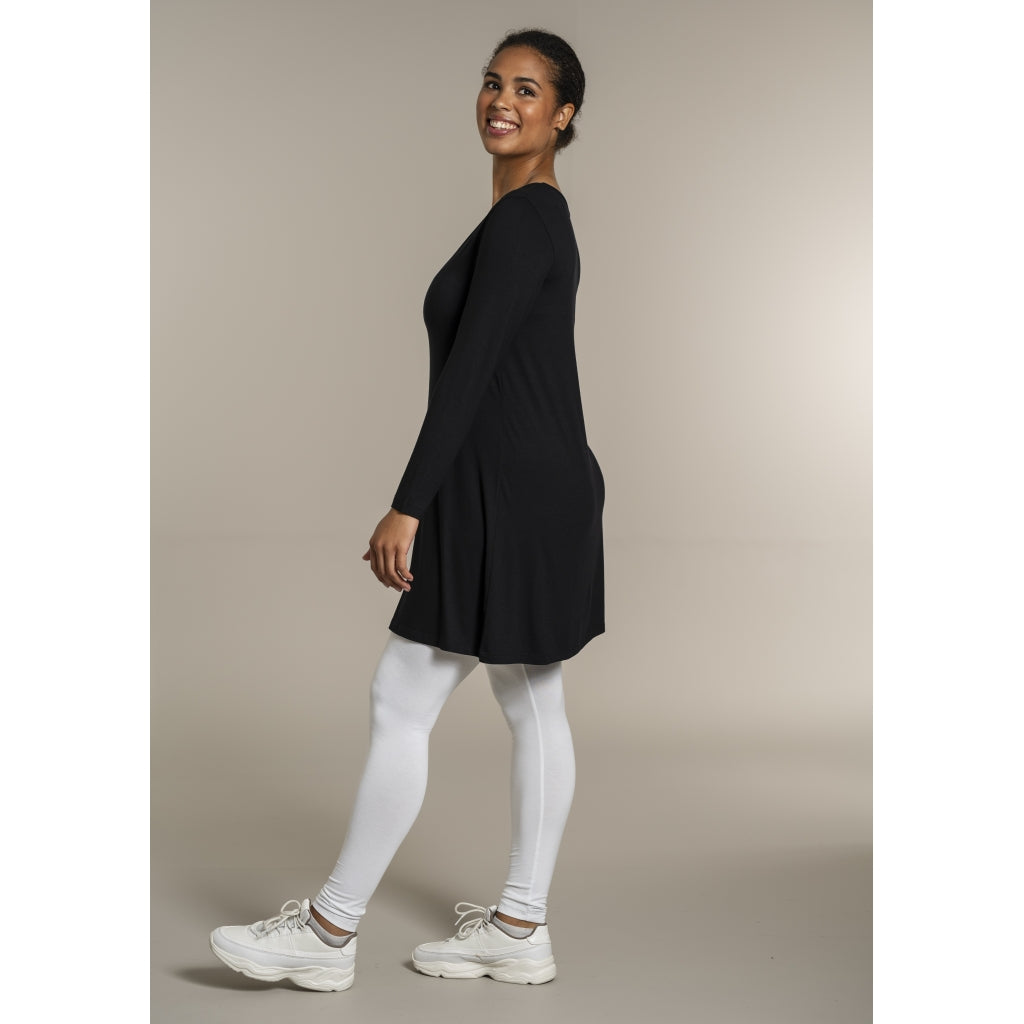 Sandgaard A-shape bluse med lange ærmer T-Shirt Black