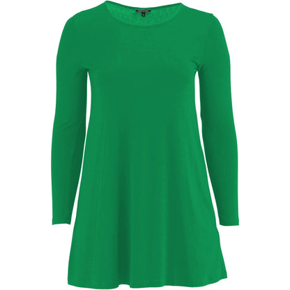 Sandgaard A-shape bluse med lange ærmer T-Shirt Grass green