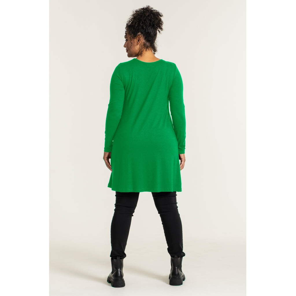 Sandgaard A-shape bluse med lange ærmer T-Shirt Grass green