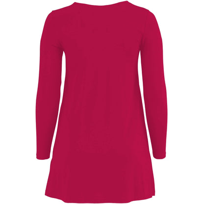 Sandgaard A-shape bluse med lange ærmer T-Shirt Pink