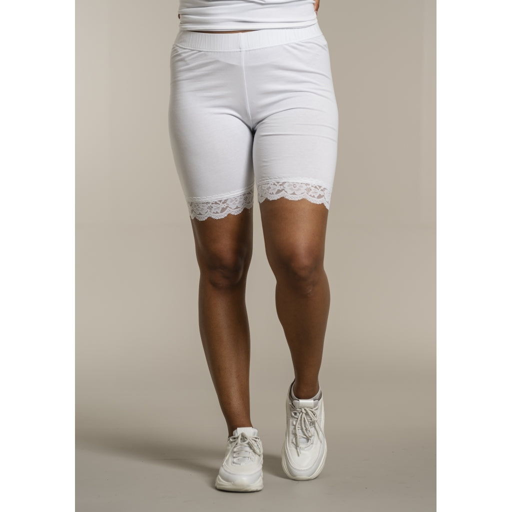 Sandgaard Cykelshorts med blonder Biker Shorts White