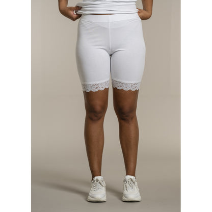 Sandgaard Cykelshorts med blonder Biker Shorts White