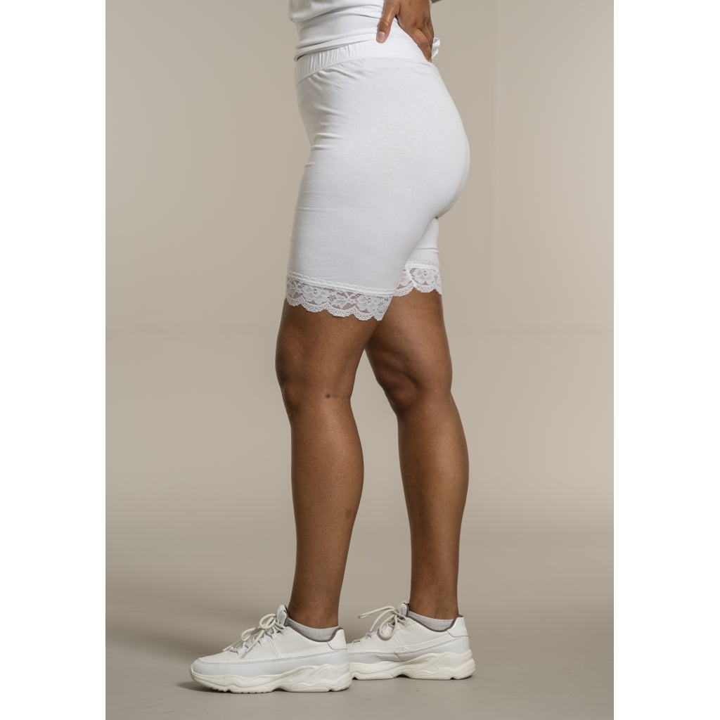 Sandgaard Cykelshorts med blonder Biker Shorts White