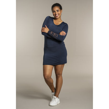 Sandgaard Bluse med blonde ærmer Top Dark Blue