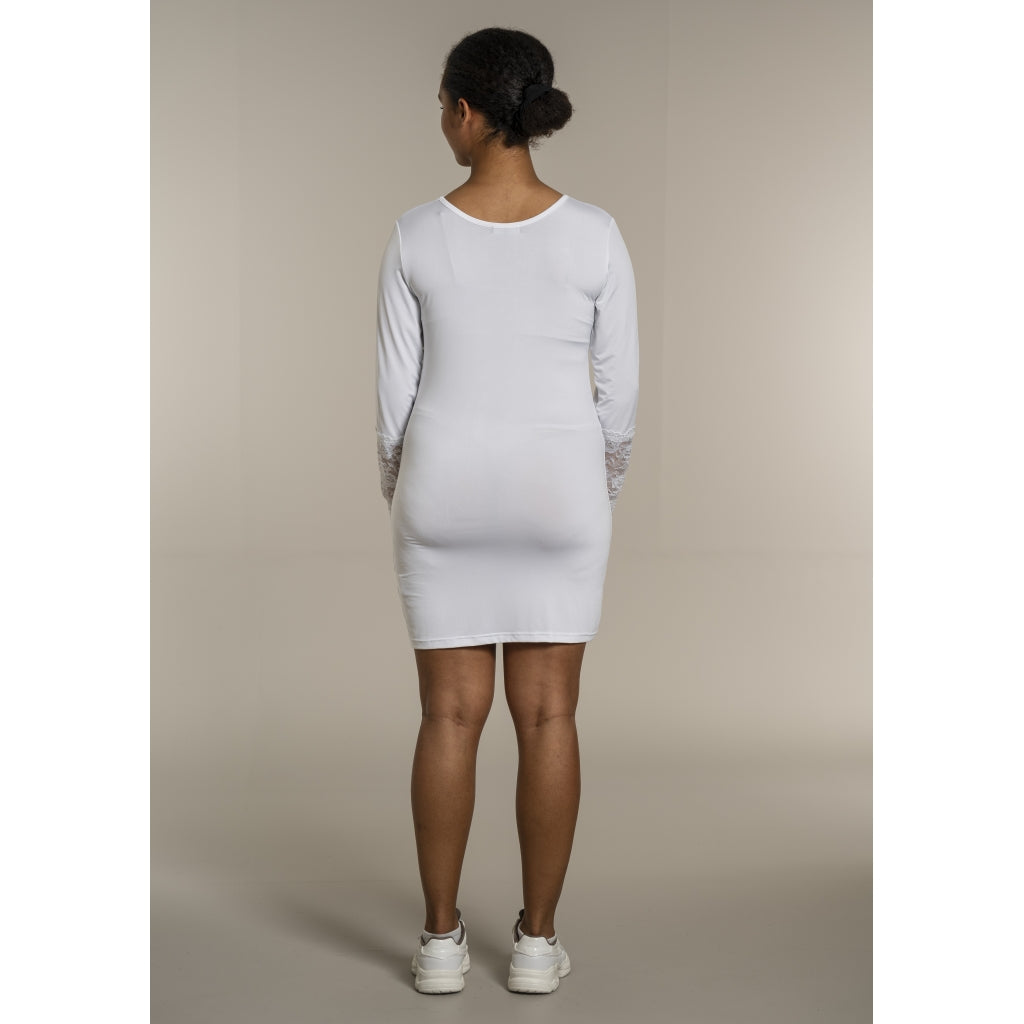 Sandgaard Bluse med blonde ærmer Top White