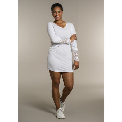 Sandgaard Bluse med blonde ærmer Top White