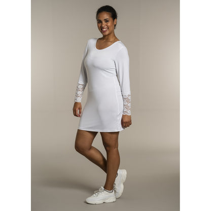 Sandgaard Bluse med blonde ærmer Top White