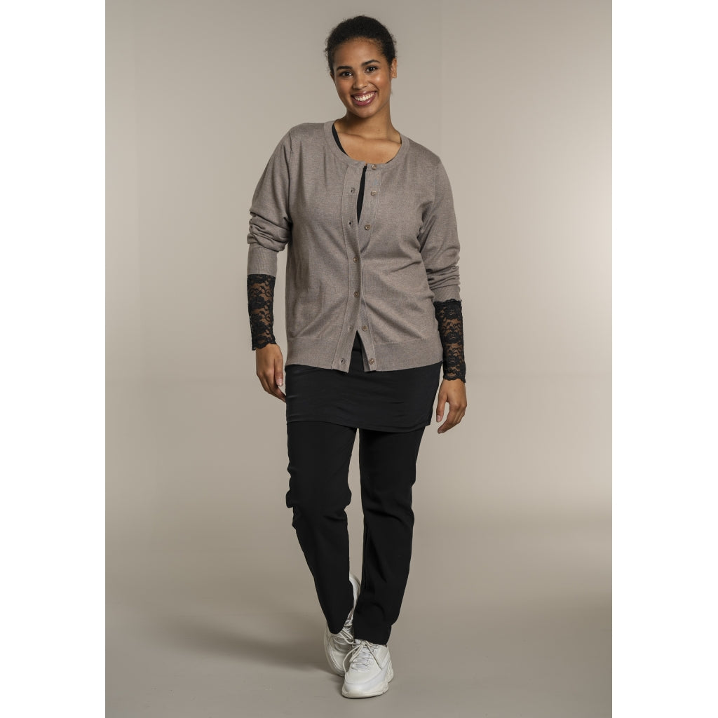 Sandgaard Cardigan Kort Cardigan Beige melange