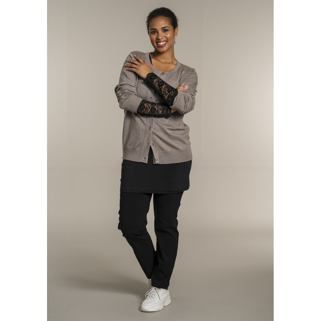 Sandgaard Cardigan Kort Cardigan Beige melange