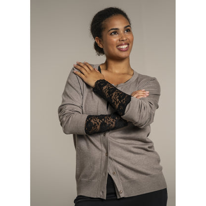 Sandgaard Cardigan Kort Cardigan Beige melange