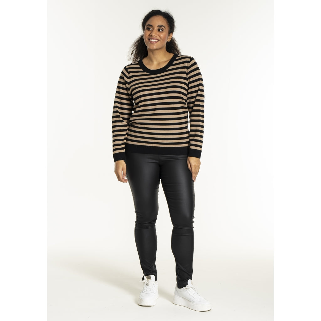 Sandgaard Helsinki - Blouse - Stripes Blouse Black/Sand