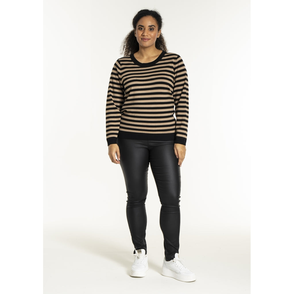 Sandgaard Helsinki - Blouse - Stripes Blouse Black/Sand