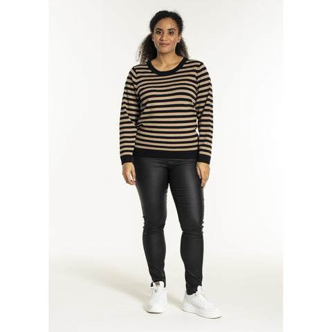 Sandgaard Helsinki - Blouse - Stripes Blouse Black/Sand