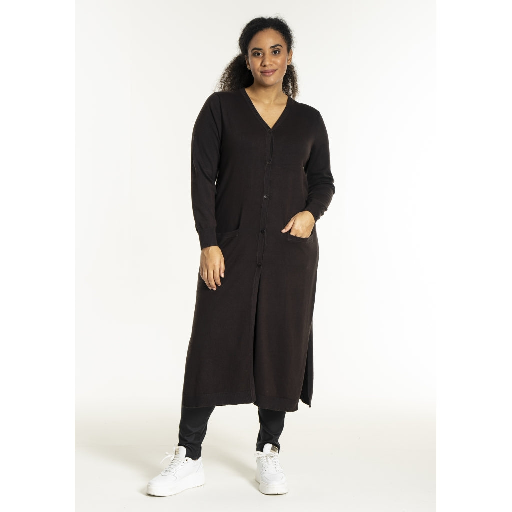 Sandgaard Helsinki - Long Cardigan Cardigan Dark Brown