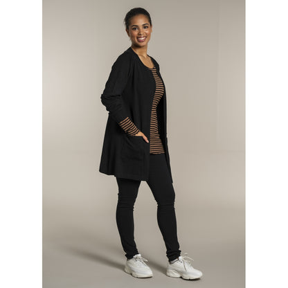 Sandgaard Lang cardigan med lommer Long Cardigan Black