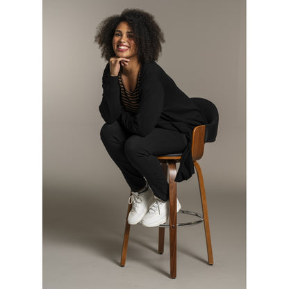 Sandgaard Lang cardigan med lommer Long Cardigan Black