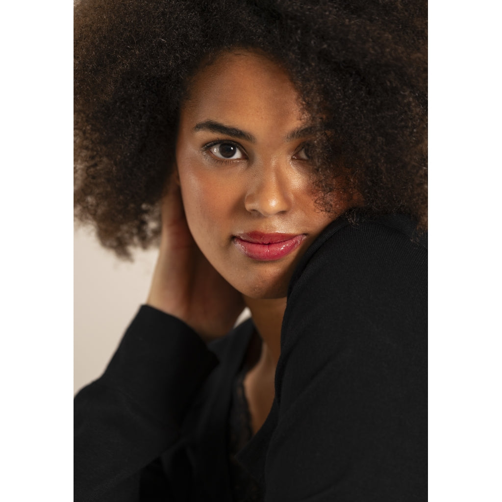 Sandgaard Lang cardigan med lommer Long Cardigan Black