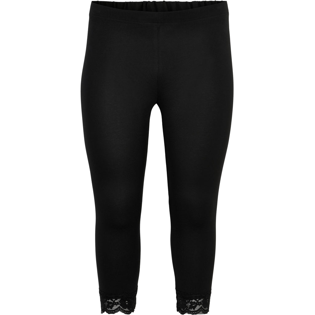 Sandgaard Leggings i 3/4 leggings med blonder Leggings Black
