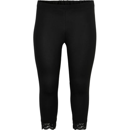 Sandgaard Leggings i 3/4 leggings med blonder Leggings Black