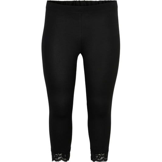 Sandgaard Leggings i 3/4 leggings med blonder Leggings Black