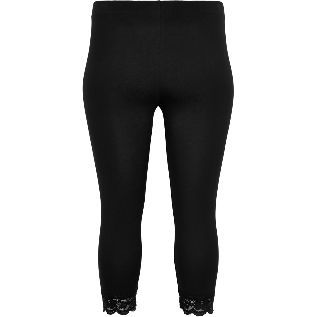 Sandgaard Leggings i 3/4 leggings med blonder Leggings Black