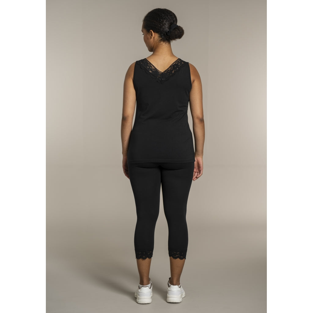 Sandgaard Leggings i 3/4 leggings med blonder Leggings Black