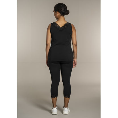 Sandgaard Leggings i 3/4 leggings med blonder Leggings Black