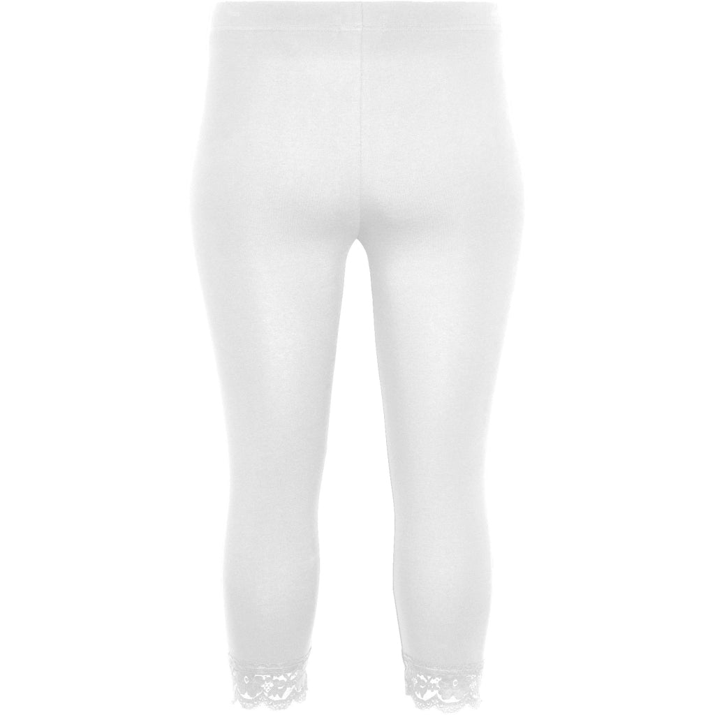 Sandgaard Leggings i 3/4 leggings med blonder Leggings White