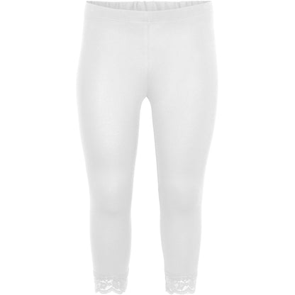 Sandgaard Leggings i 3/4 leggings med blonder Leggings White