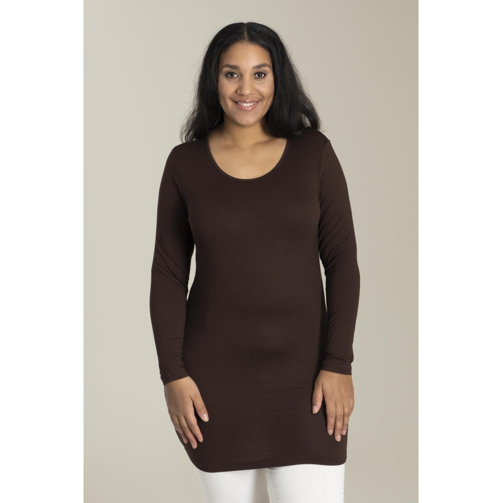 Sandgaard Slim lang ærmet t-shirt T-Shirt Brown