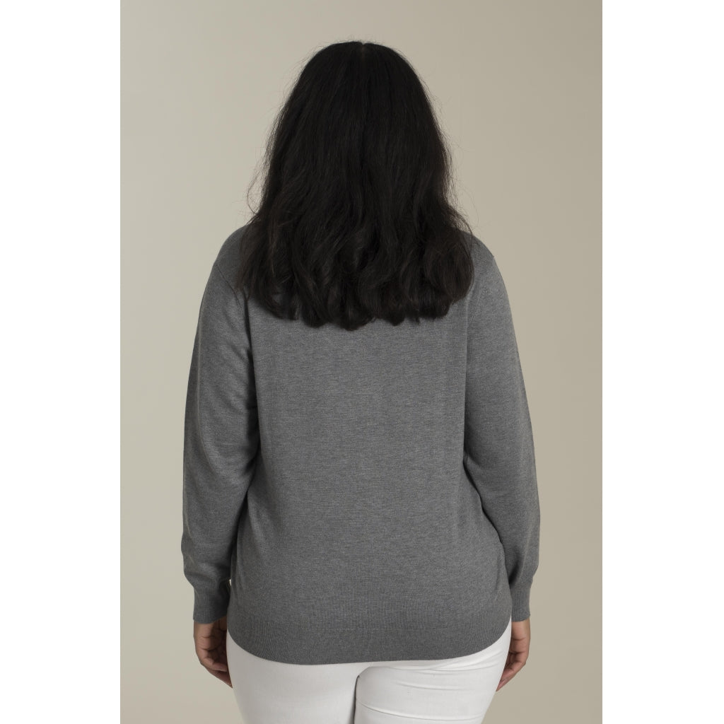 Sandgaard Strikket bluse Knit Blouse Grey Melange