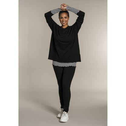 Sandgaard Strikket langærmet bluse Blouse Black