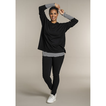 Sandgaard Strikket langærmet bluse Blouse Black