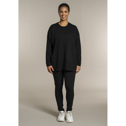 Sandgaard Strikket langærmet bluse Blouse Black