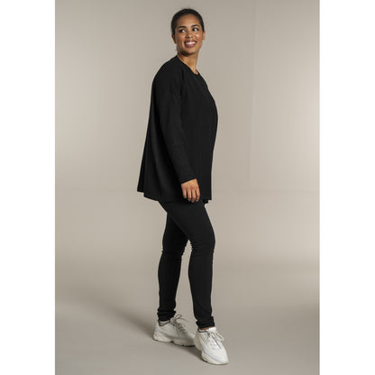 Sandgaard Strikket langærmet bluse Blouse Black