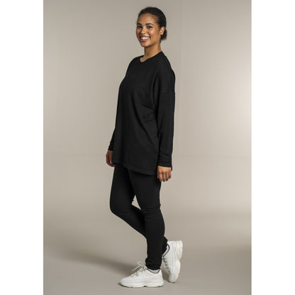 Sandgaard Strikket langærmet bluse Blouse Black