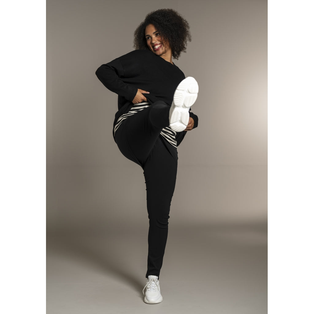 Sandgaard Strikket langærmet bluse Blouse Black