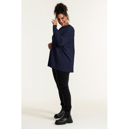 Sandgaard Strikket langærmet bluse Blouse Dark Blue