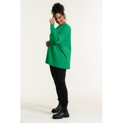 Sandgaard Strikket langærmet bluse Blouse Grass green