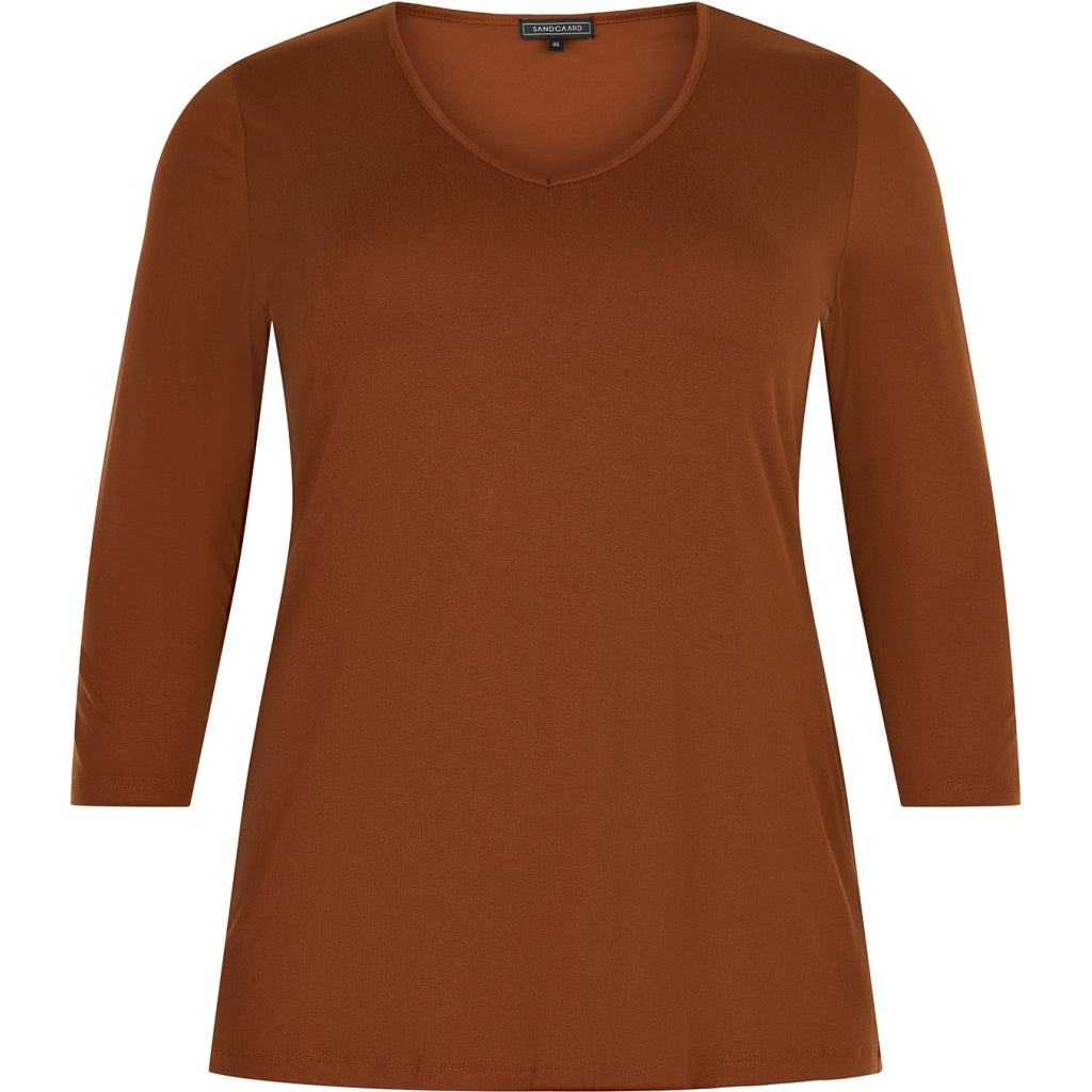 Sandgaard T-shirt med 3/4 ærmer T-Shirt 1 Burn Orange