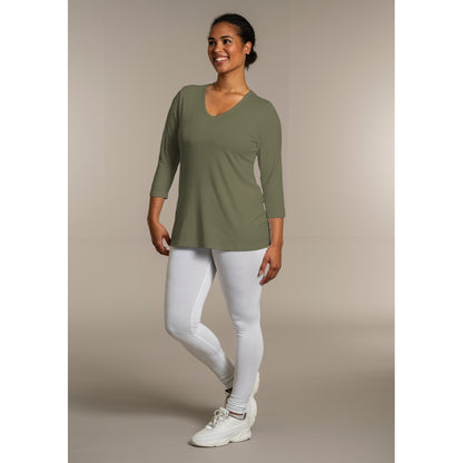 Sandgaard T-shirt med 3/4 ærmer T-Shirt Army Green