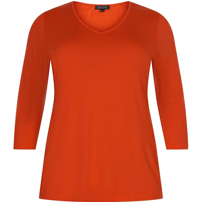 Sandgaard T-shirt med 3/4 ærmer T-Shirt Chili Orange